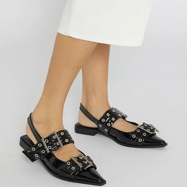 Ravella Suzie Flat Shoes in Black Patent Black 7