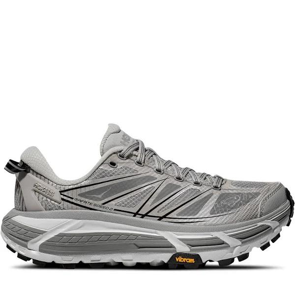 Hoka Mafate Speed 2 Shoes in Stellar Grey/Galactic Grey, Size M 5/W 6