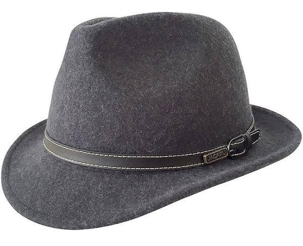 Jacaru 1848 Trilby Hat - Dark Grey - Large