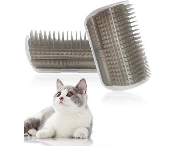 Cat Self Groomer,2 Pack Wall Corner Groomers with Catnip Pouch,soft Grooming Brush Massage Combs,softer Massager Toy For Cats,kitten,puppy