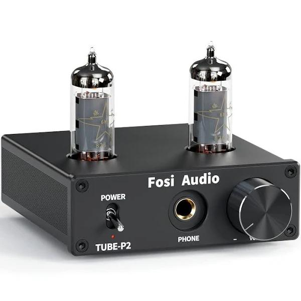 Fosi Audio P2 Headphone Amplifier Vacuum Tube Headphone Amp Mini Hi-Fi Stereo Audio With Low Ground Noise Output Protection