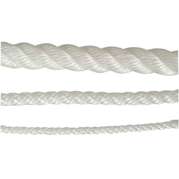 Standard Silver White Rope 100m Roll - 6mm