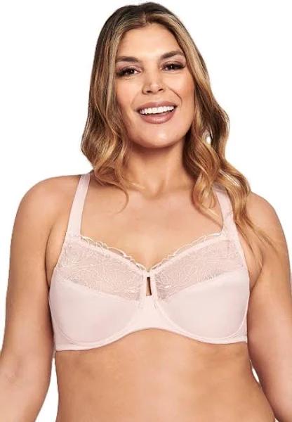 Berlei Luminous Embroidered Minimiser Bra Nude Lace - 16DD