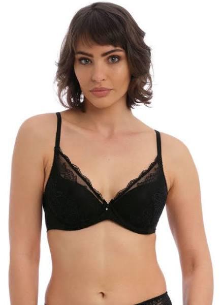 Wacoal Ravissant WE600502 Underwired Push Up Plunge Bra Black 36B CS