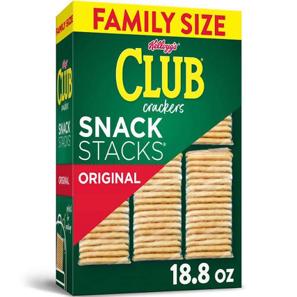 Club Crackers Lunch Snack Packs Office and Kids Snacks Family Size Original 18.8oz Box (9 Stacks)