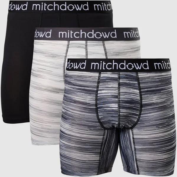 Mitch Dowd - Men's Eco Micro Recycled Repreve Comfort Trunk 3 Pack - Black & White