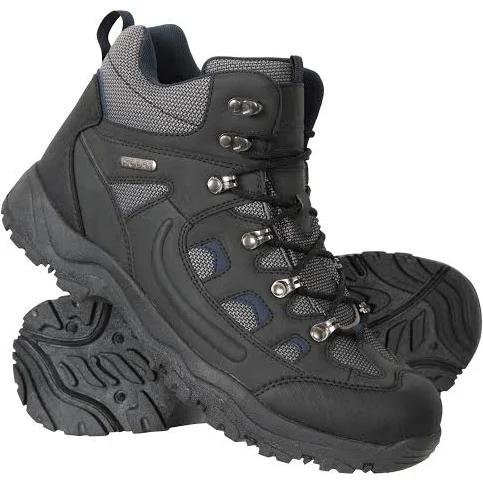 Mountain Warehouse Adventurer Mens Waterproof Hiking Boots - Black | Size 11