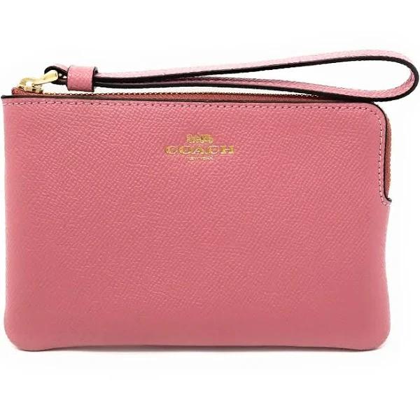 Coach Outlet One Size Im/True Pink Corner Zip Wristlet