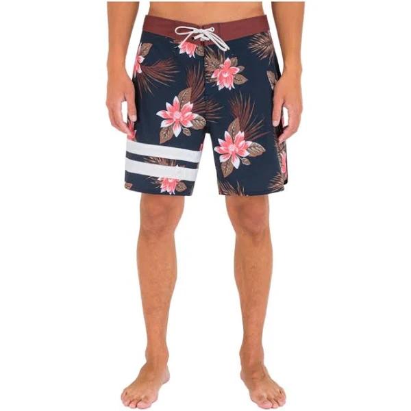 Hurley Men's 18" Phantom Block Party Boardshorts - Armored Navy 38 - Swimoutlet.com