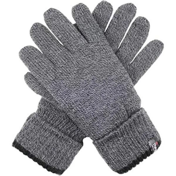 Dents Men's Full Finger 3M Thinsulate Knit Gloves W Cuff Thermal Insulation [Size: Large]