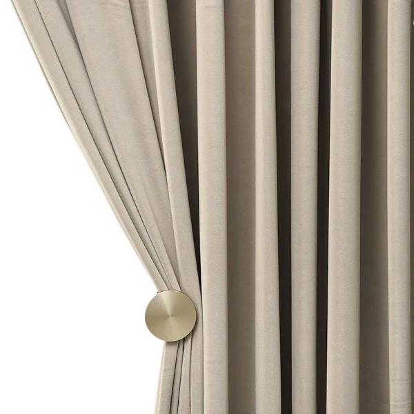 Anyhouz 400cm Beige High Quality Modern Wool Velvet Blackout Curtains For Living Room Bedroom Dining Luxury Window Drape