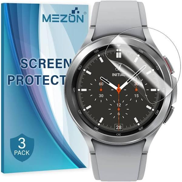 [3 Pack] MEZON Samsung Galaxy Watch4 Classic (46 mm) Ultra Clear TPU Film Screen Protectors (Watch 4 Classic 46mm, Clear)