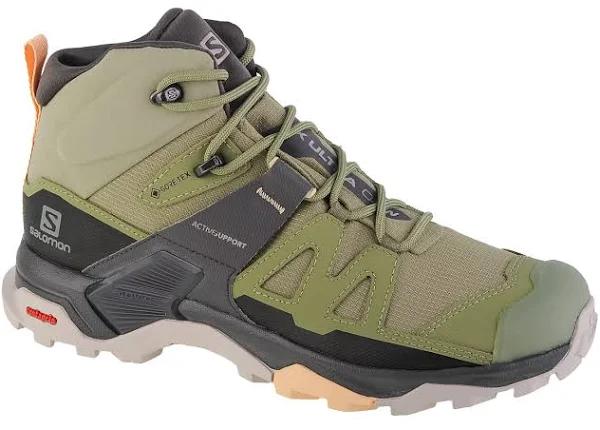 Salomon x Ultra 4 Mid GTX Women's Hiking Boots, Green.