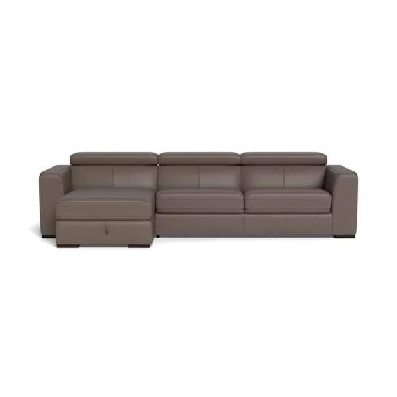 Siesta Leather Modular Sofabed Elephant by Freedom