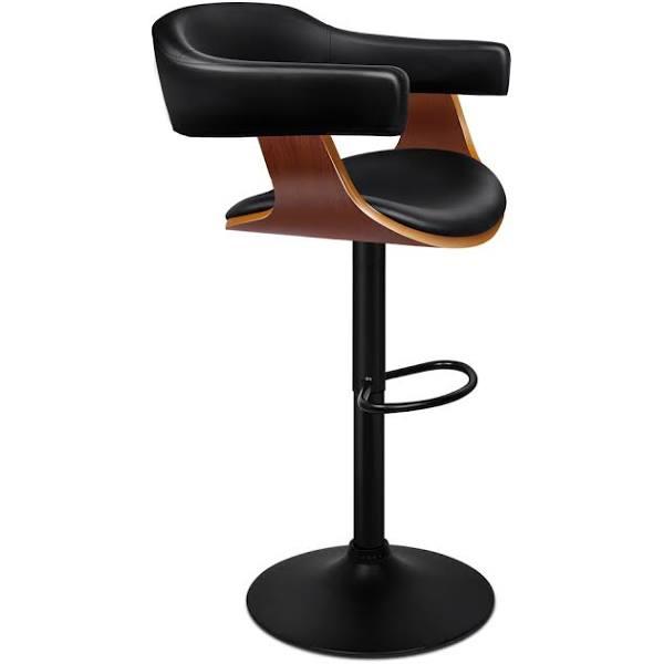 ALFORDSON Set of 1 Joan Ergonomic Armrest Bar Stool (All Black)