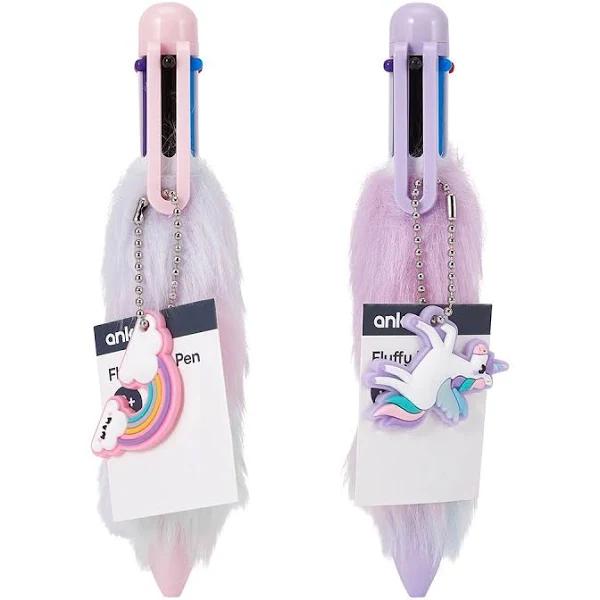 Kmart Fluffy Ball Pen-Assorted