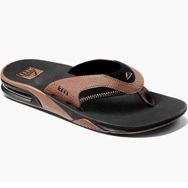 Reef Fanning Flip Flops - Black & Tan