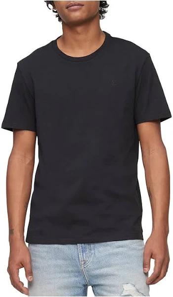 Smooth Cotton Solid Crewneck T-Shirt Black M