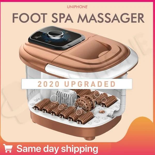 【bubble】 Footbath Electric Foot Spa Tub Massager Roller Heat Soak Bath