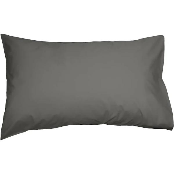 Algodon Pair of 300TC Cotton Standard Pillowcases Charcoal