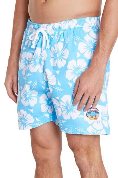 Mens - Classic Short Shorts - Hibiscus Sky Hibiscus / Sky / XXL