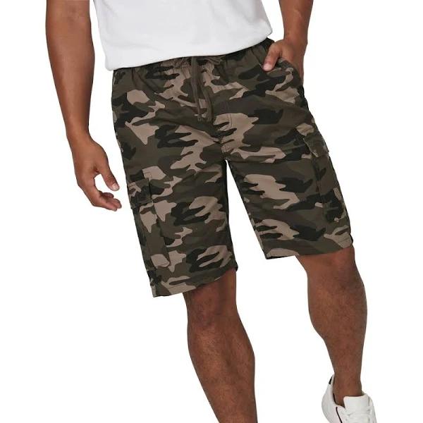 Brilliant Basics Men's Camo Cargo Short - Green - Size Large