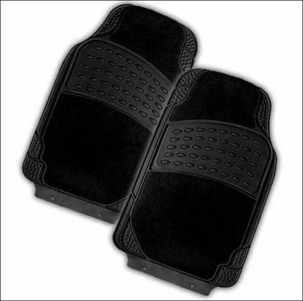 Colossus 2 Piece Car Mat Black [Rubber/Carpet]