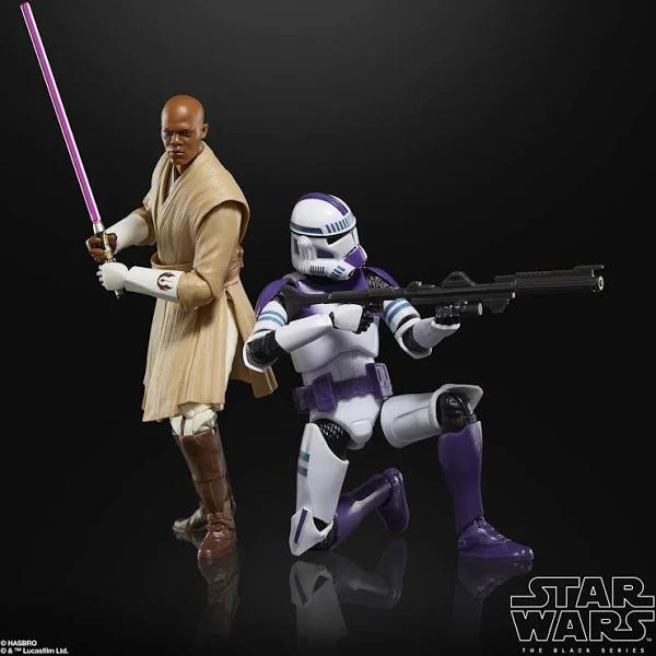 Star Wars - The Clone Wars - The Black Series MACE Windu & 187th Legion Clone Trooper Action Figure