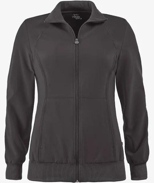 Cherokee Infinity 2391A Scrubs Jacket Womens Zip Front Warm-Up Pewter