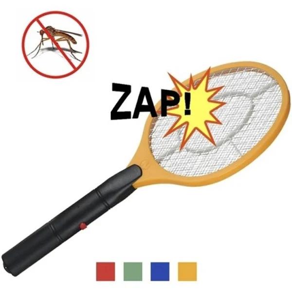 BR 2x Bug Zapper Racket Fly Mosquito Pest Swatter Net Racquet Electric Insect Killer - Assorted