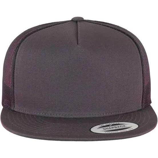 Flexfit Classic Trucker 5-Panel Snapback Cap Charcoal One Size