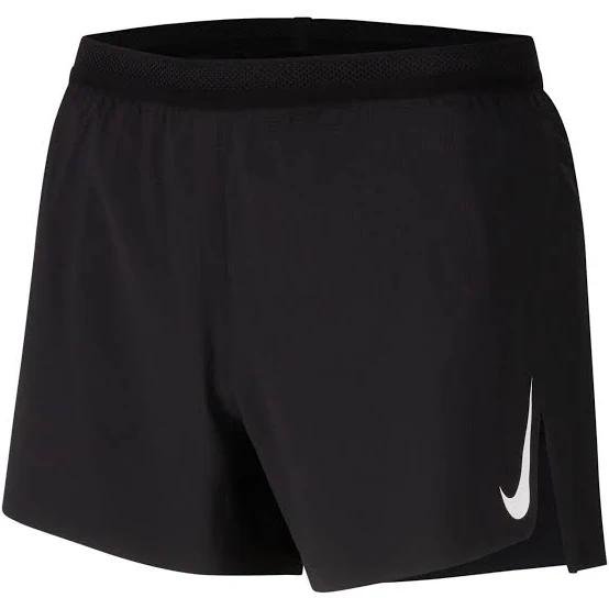 Nike Dri-FIT ADV Aeroswift 4" Brief-Lined Racing Shorts Black/White