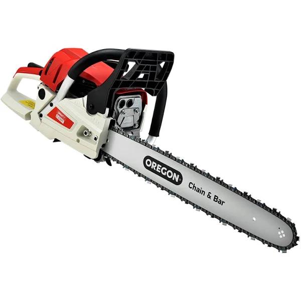 Petrol Chainsaw Commercial 52cc E-Start 20 Oregon Bar Pruning Chain Saw