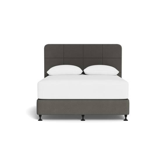 Toorak Quilted Platform Bed Steel by Freedom