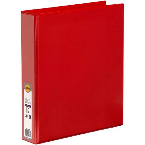 Bantex Insert Binder A4 38mm 2D Ring Red