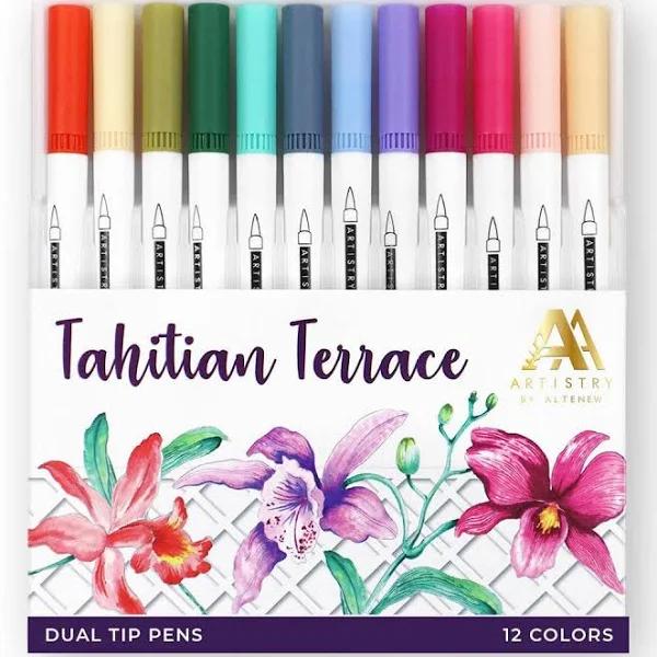 Altenew Tahitian Terrace Dual Tip Pens (Water-based)