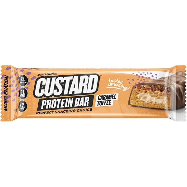 Muscle Nation Custard Protein Bar Caramel Toffee 60g