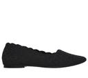 Womens Skechers Black Cleo Honeycomb Slip-on Canvas Shoes - Black