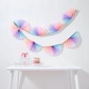 Kmart Pastel Tissue Paper Fan Garland