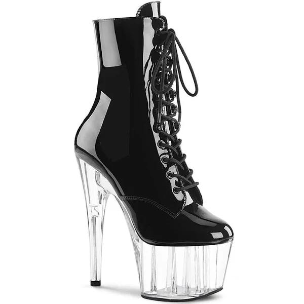 Pleaser ADORE-1020 Black Pat/Clear Size 11