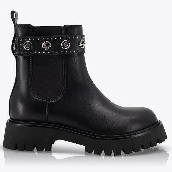 Sol Sana Meadow Boot Black/Silver - 35 / Black/Silver / Ankle Boot