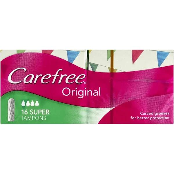 Carefree 16 Pack Original Super Tampons