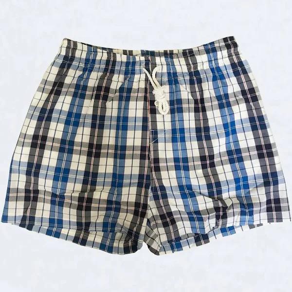 Brolly Sheets - Woxers Waterproof Boxers - Adult, Blue Tartan / Large