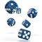 Oakie DOAKIE Dice D6 12 mm Marble - Blue (36)