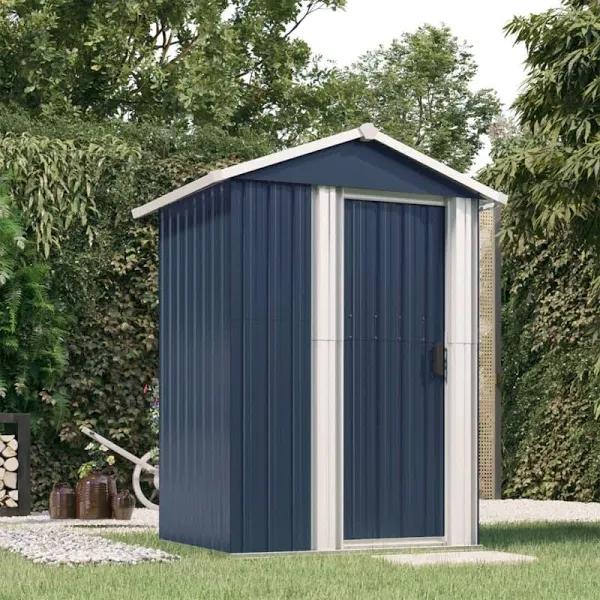 Garden Shed Anthracite 126x97.5x177 cm Galvanised Steel vidaXL