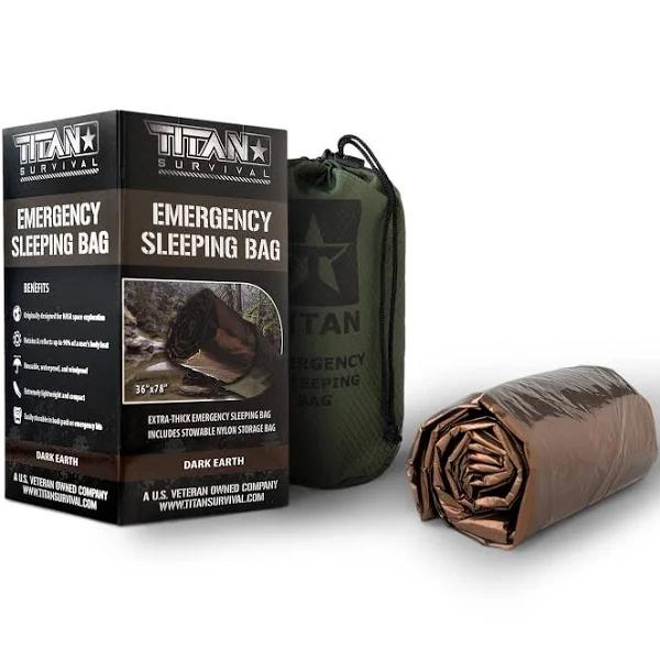 Titan Survival Emergency Sleeping Bag, Dark-Earth