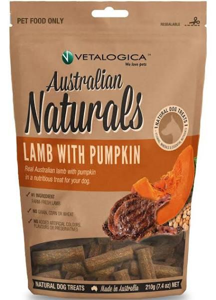 Australian Naturals Lamb with Pumpkin Dog Treats 210g