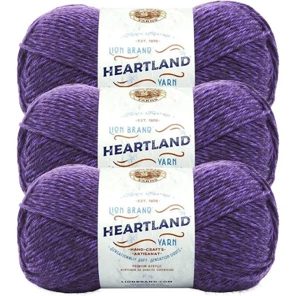 (3 Pack) Lion Brand Yarn 136-147N Heartland Yarn, Hot Springs