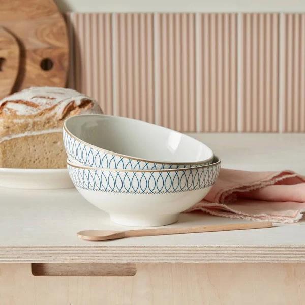 Denby Porcelain Modern Deco Cereal Bowl 17cm