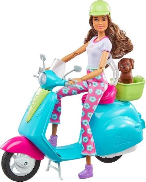 Barbie Travel Playset with Fashionistas Travel Doll (11.5 in Brunette